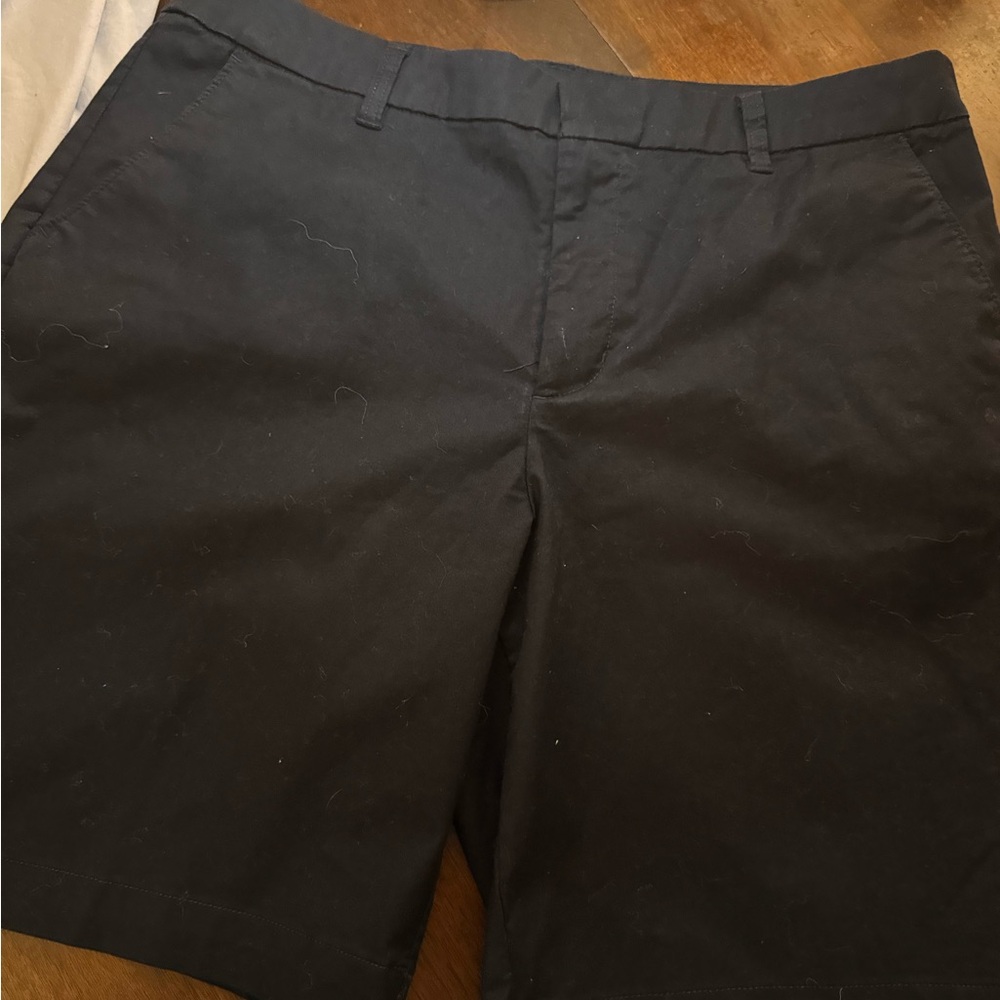 Matty M Navy Blue Flat Front Women’s Chino Shorts